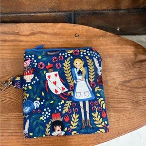 Alice in Wonderland print coin pouch